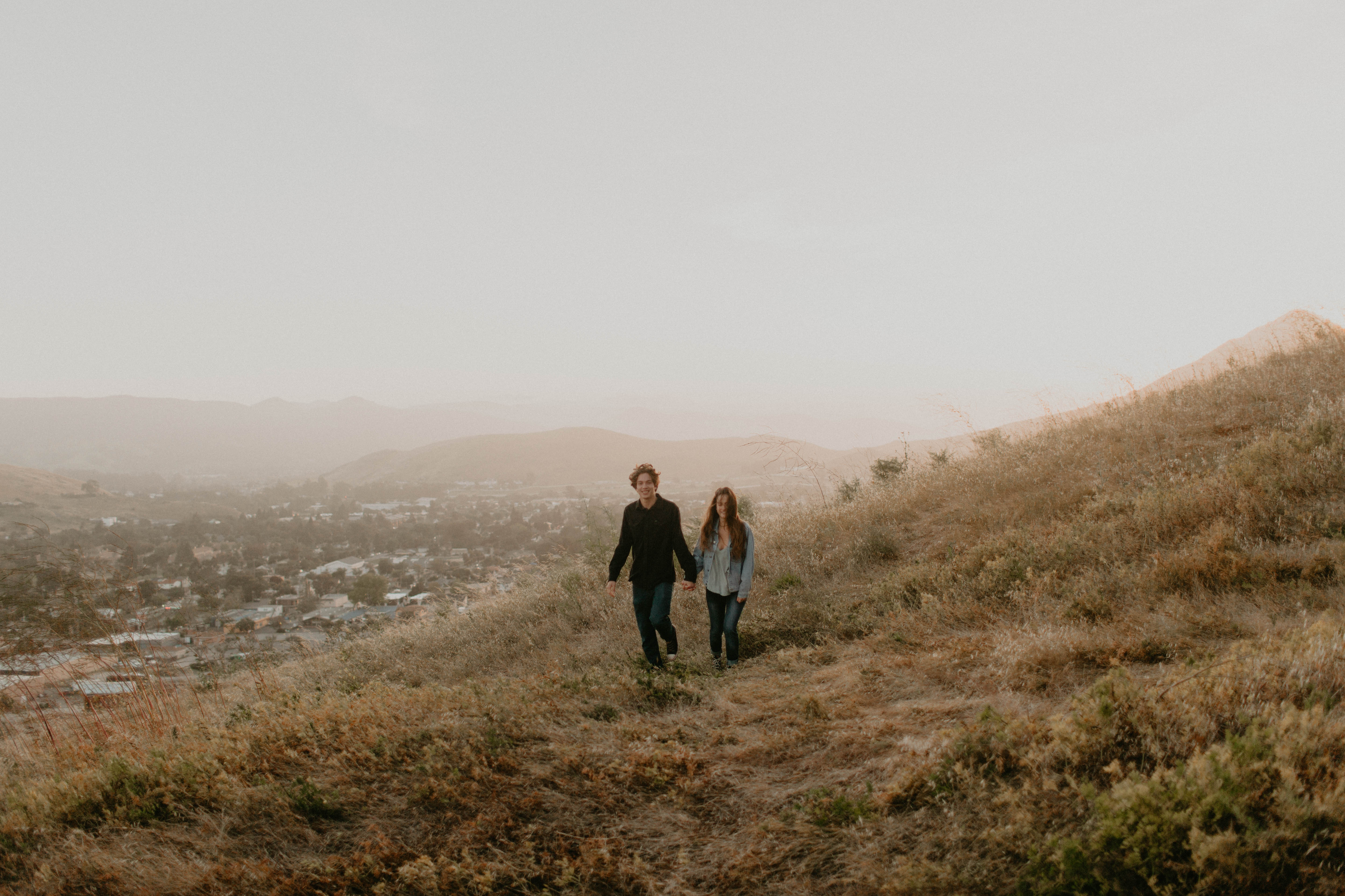 Wild and free engagement at Terrace Hill, in the Central Coast of California San Luis Obispo California Wedding Photographer