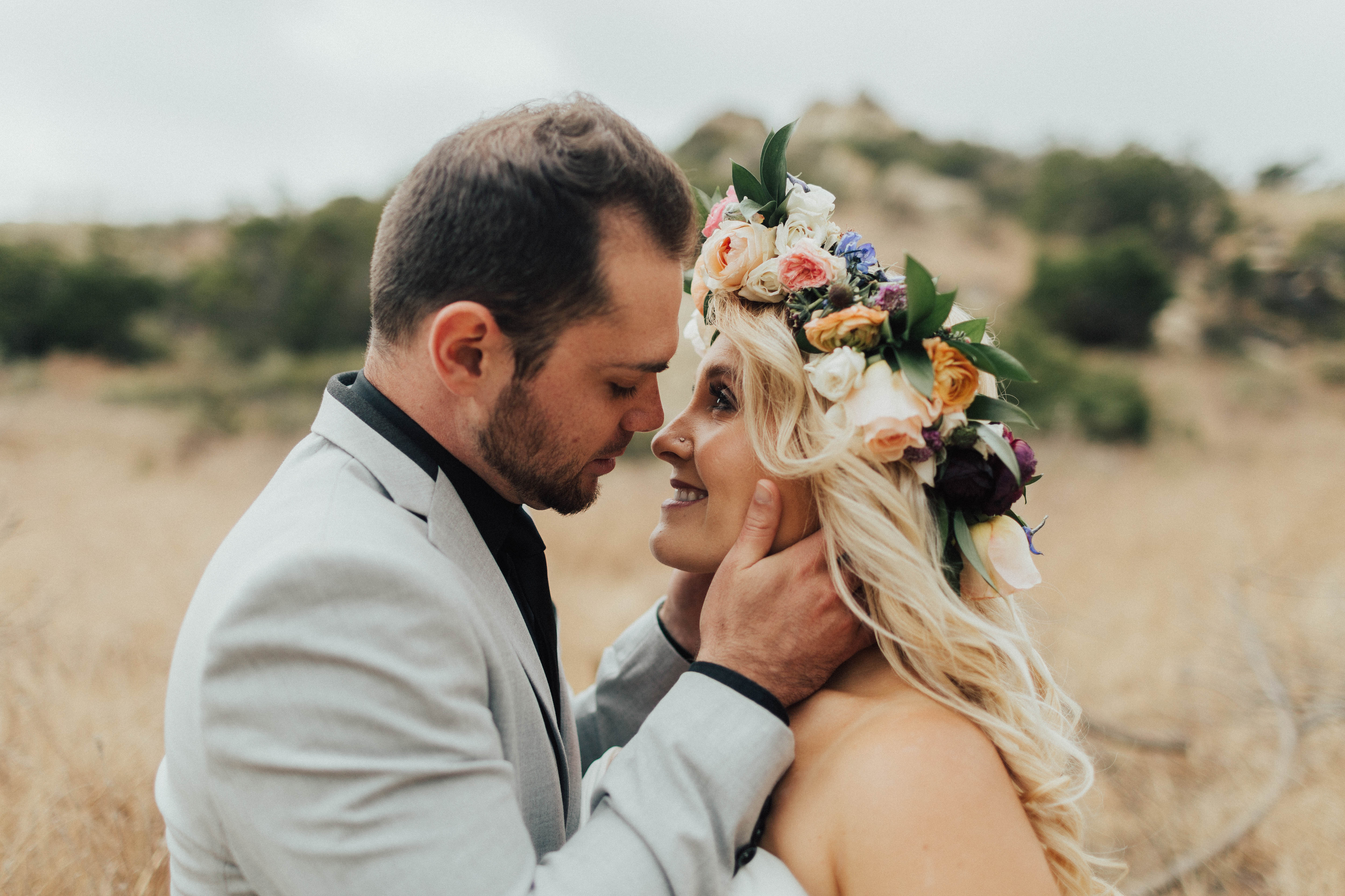 A colorful greenhouse wedding at the five crowns in Corona Del Mar and Crystal cove, California