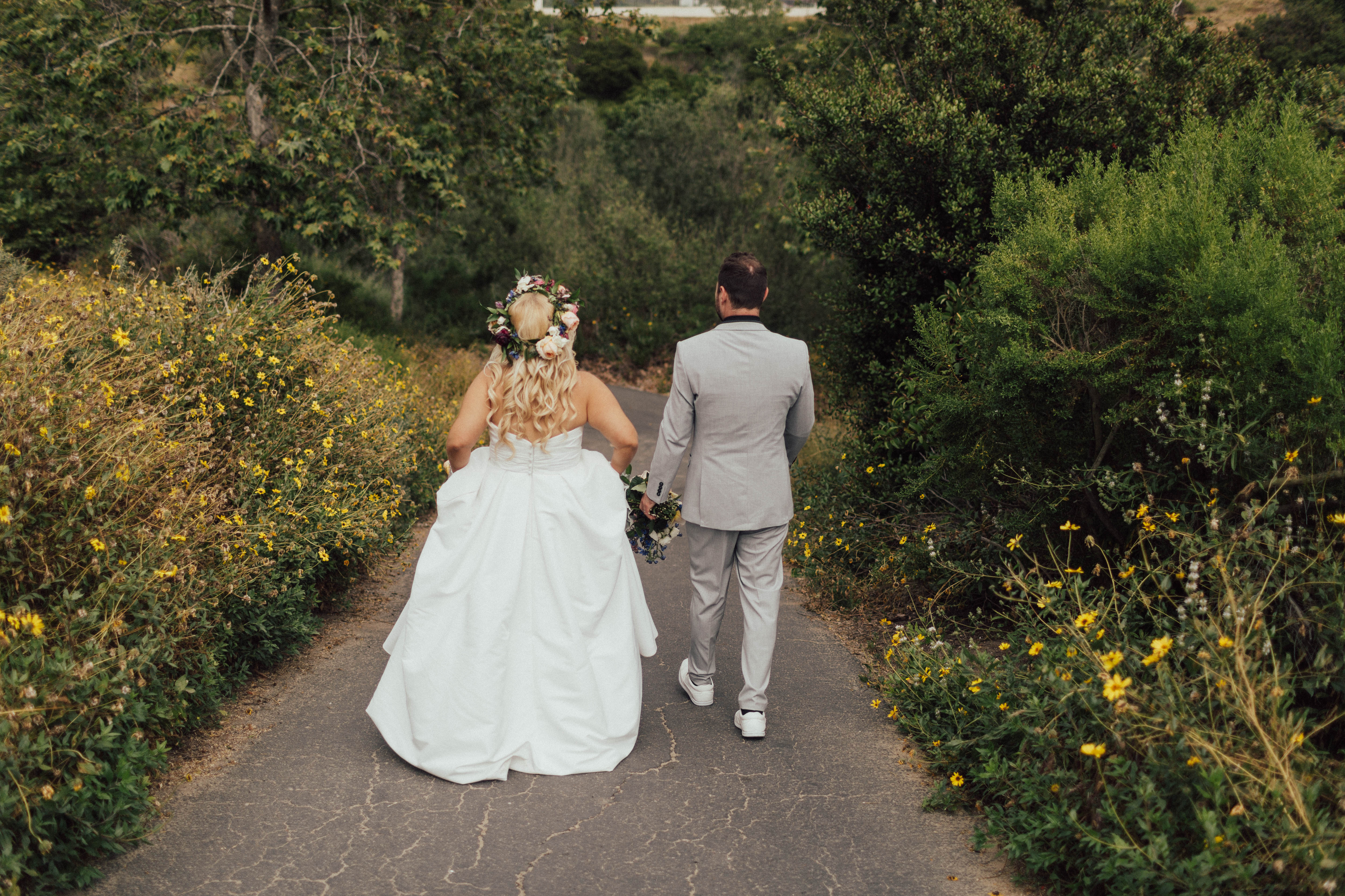 A colorful greenhouse wedding at the five crowns in Corona Del Mar and Crystal cove, California