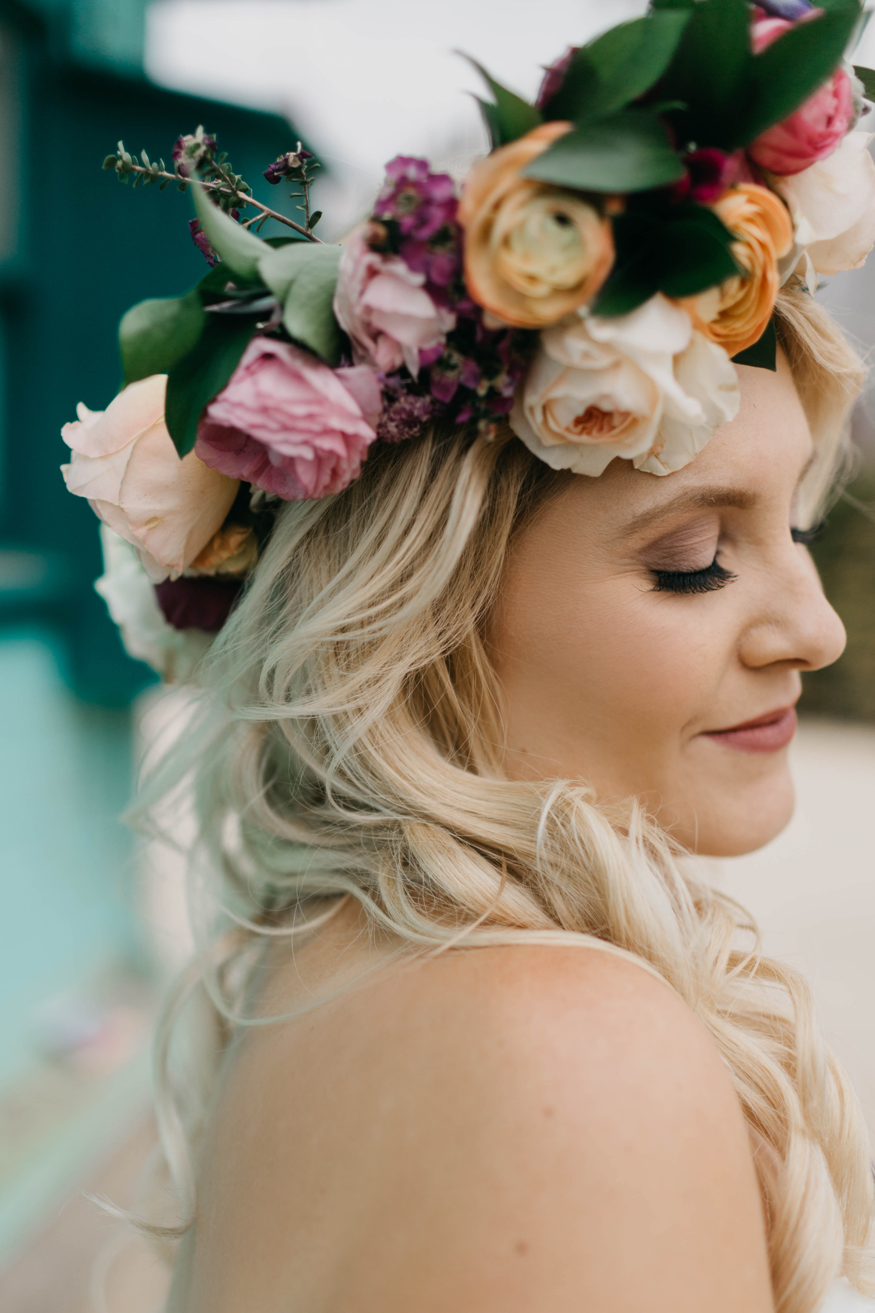 A colorful greenhouse wedding at the five crowns in Corona Del Mar and Crystal cove, California