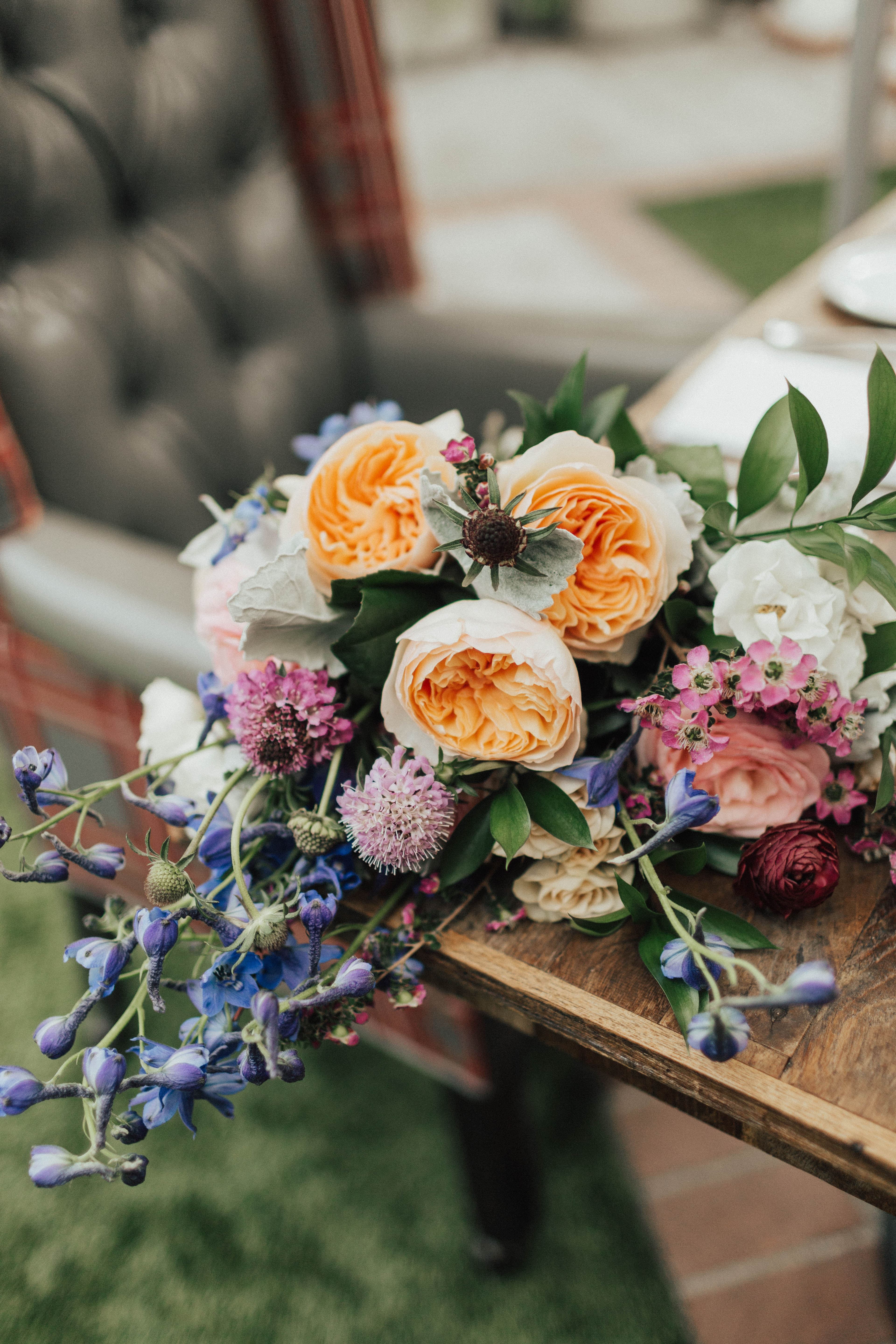 A colorful greenhouse wedding at the five crowns in Corona Del Mar and Crystal cove, California