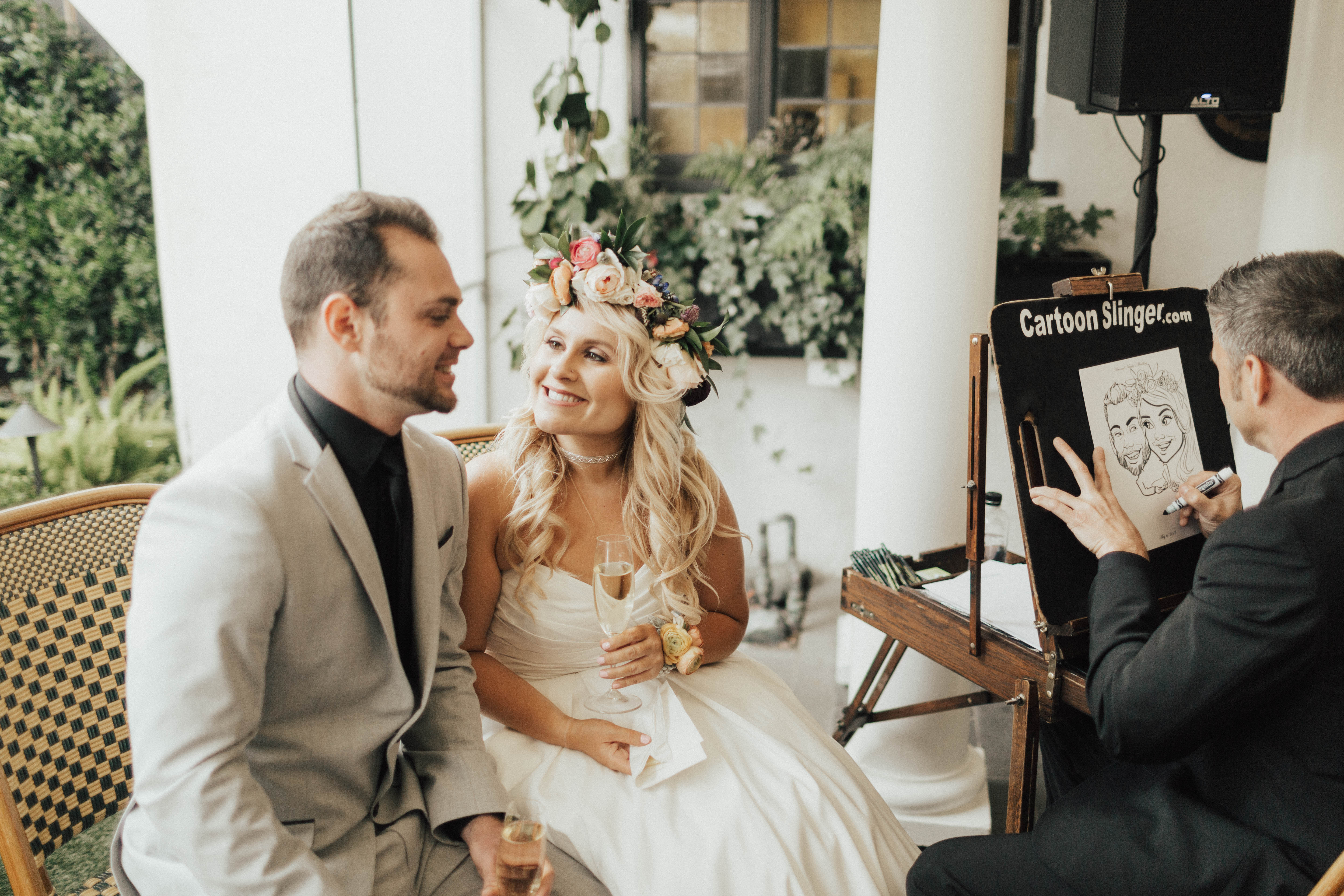 A colorful greenhouse wedding at the five crowns in Corona Del Mar and Crystal cove, California