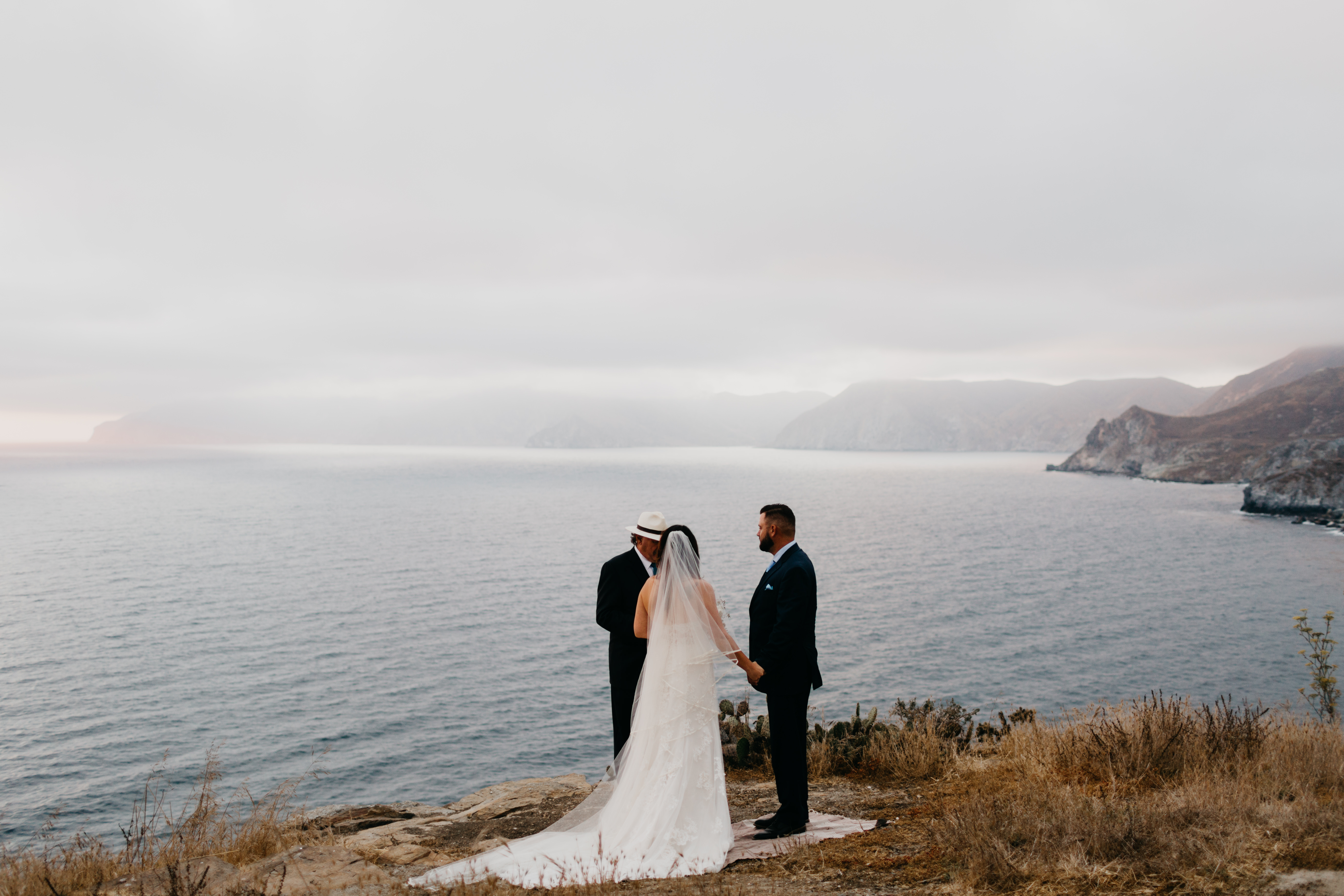 Romantic and Inspirational Catalina Island Elopement on the remote side of the island shark harbor
