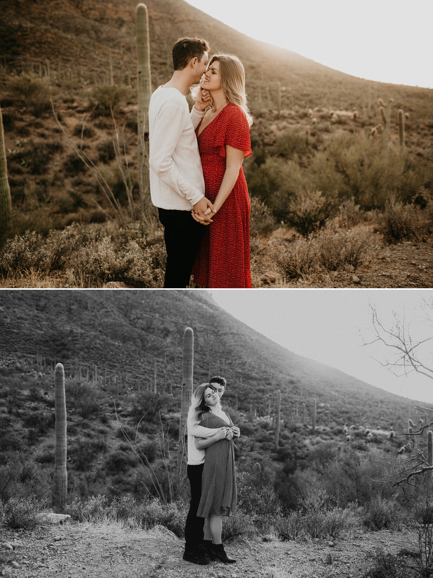 Tucson Arizona Saguaro National Park Engagement Session