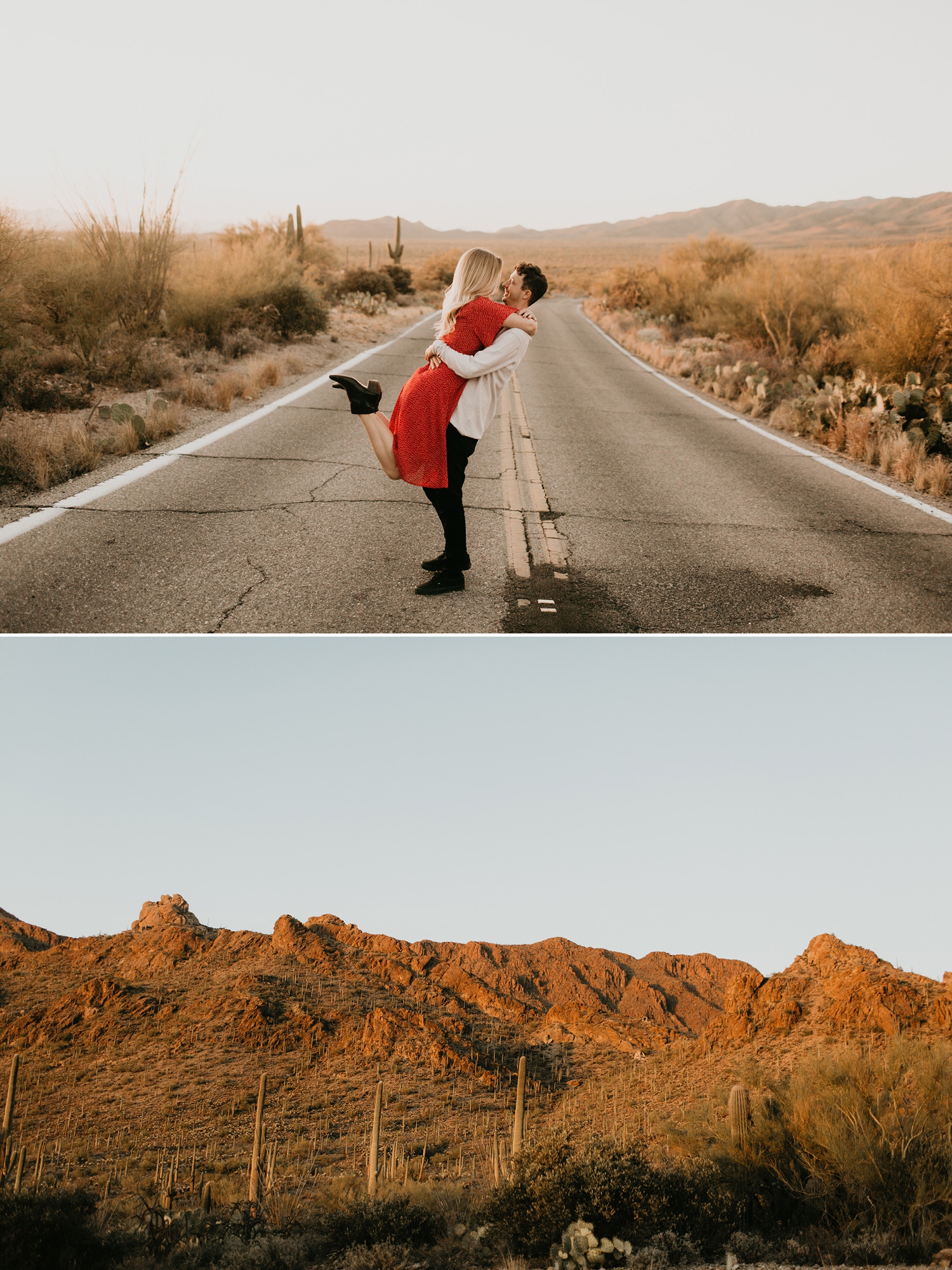 Tucson Arizona Saguaro National Park Engagement Session