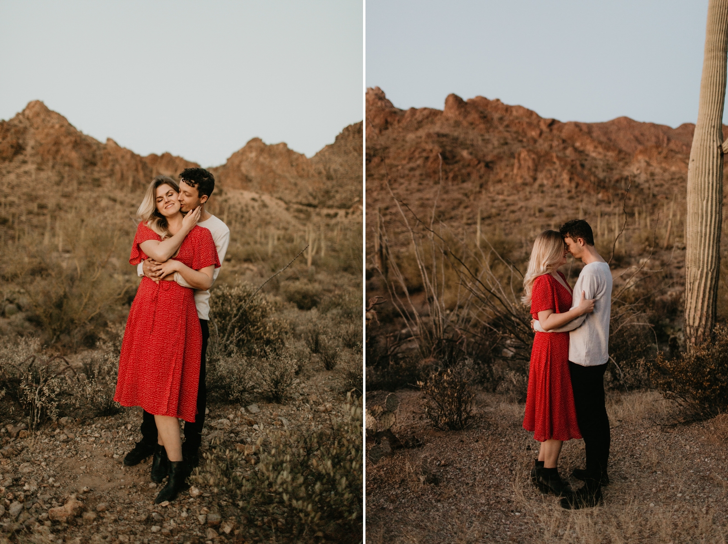 Tucson Arizona Saguaro National Park Engagement Session