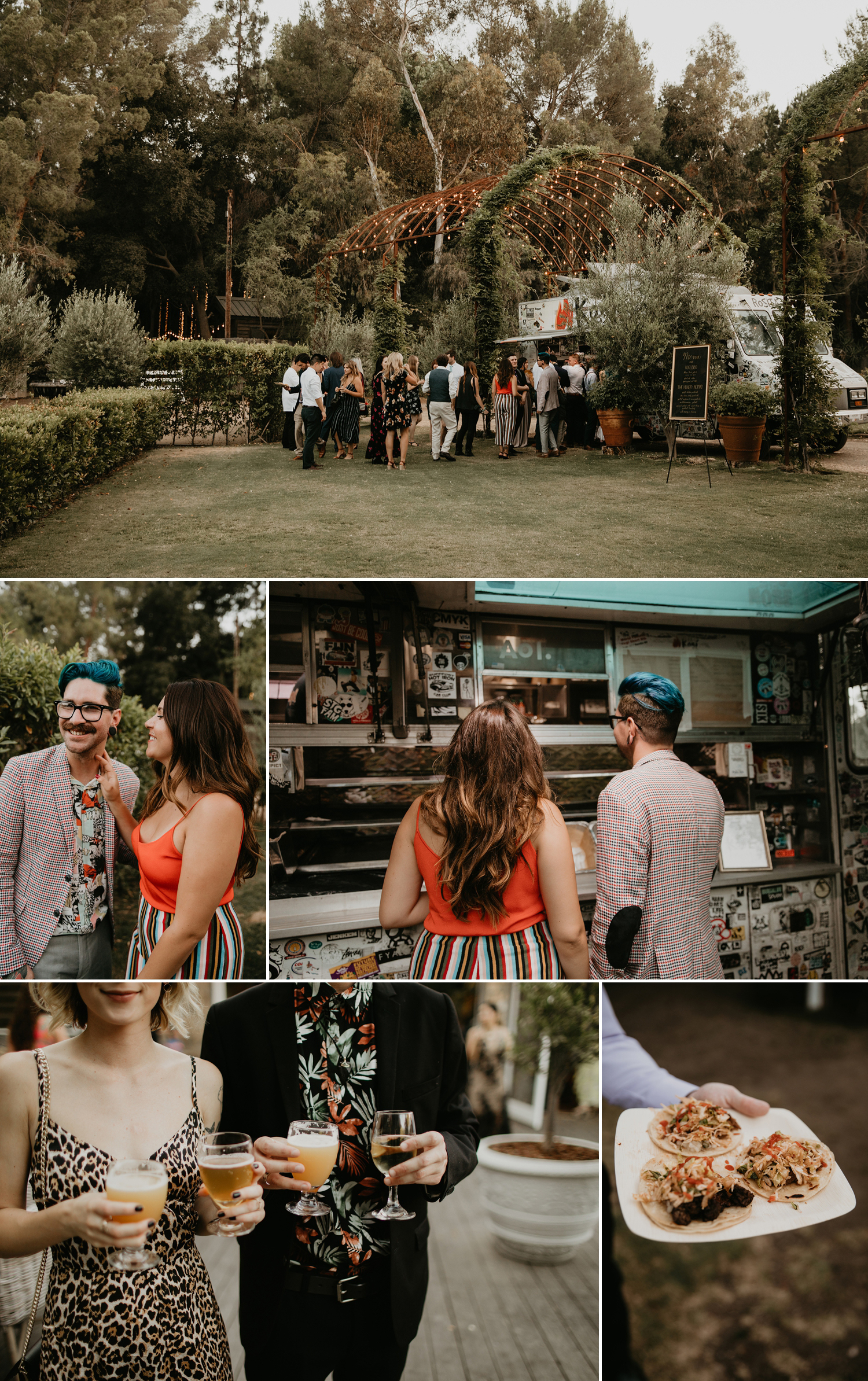 A festival themed wedding at Calamigos Ranch in Malibu, California by Kadi Tobin Photographer