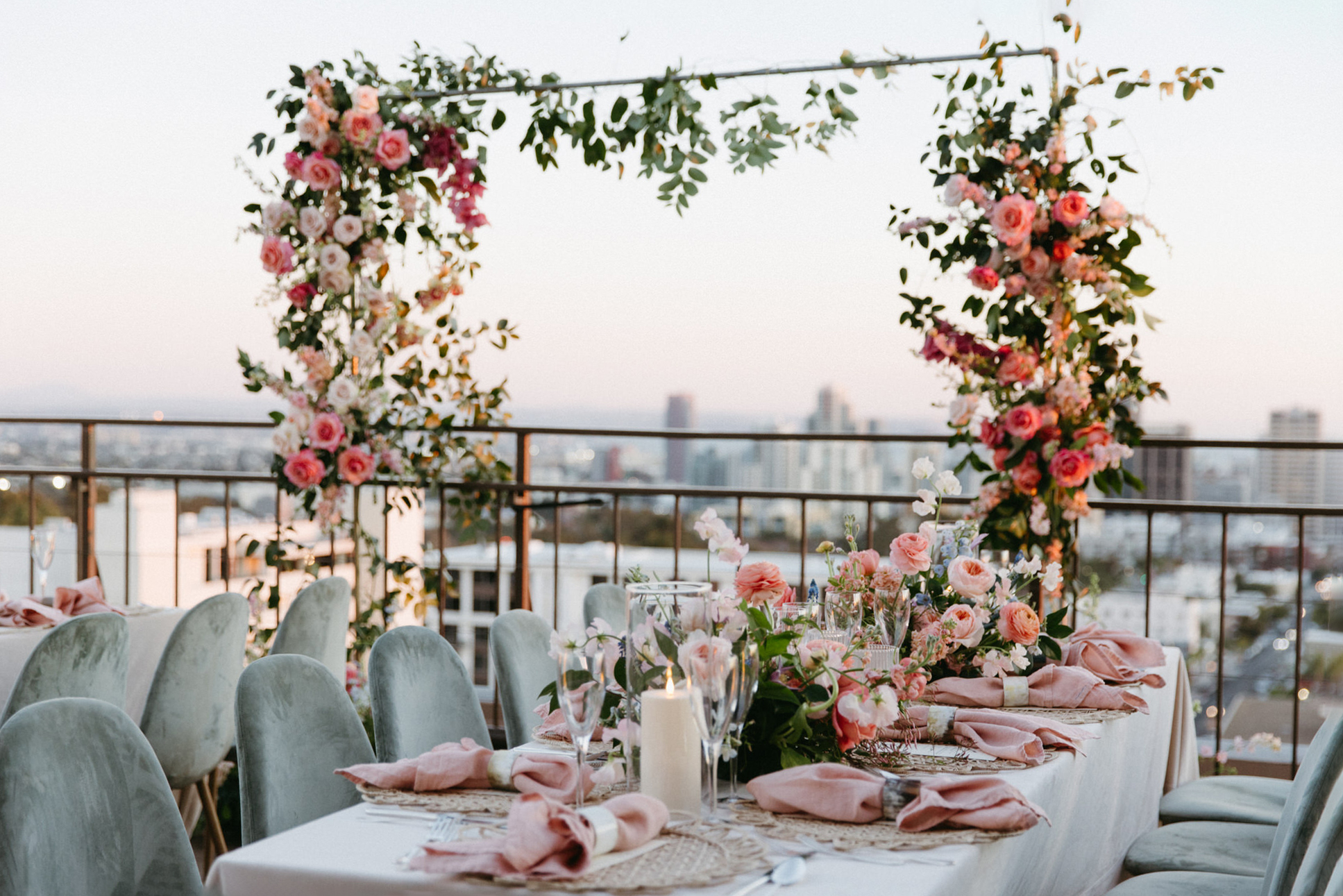 Intimate Wedding at Mister A's rooftop restaurant in San Diego