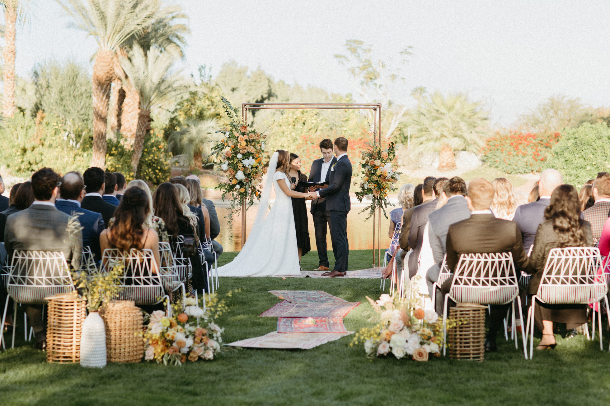 Ceremony space at the Bougainvillea Estate in Palm Springs