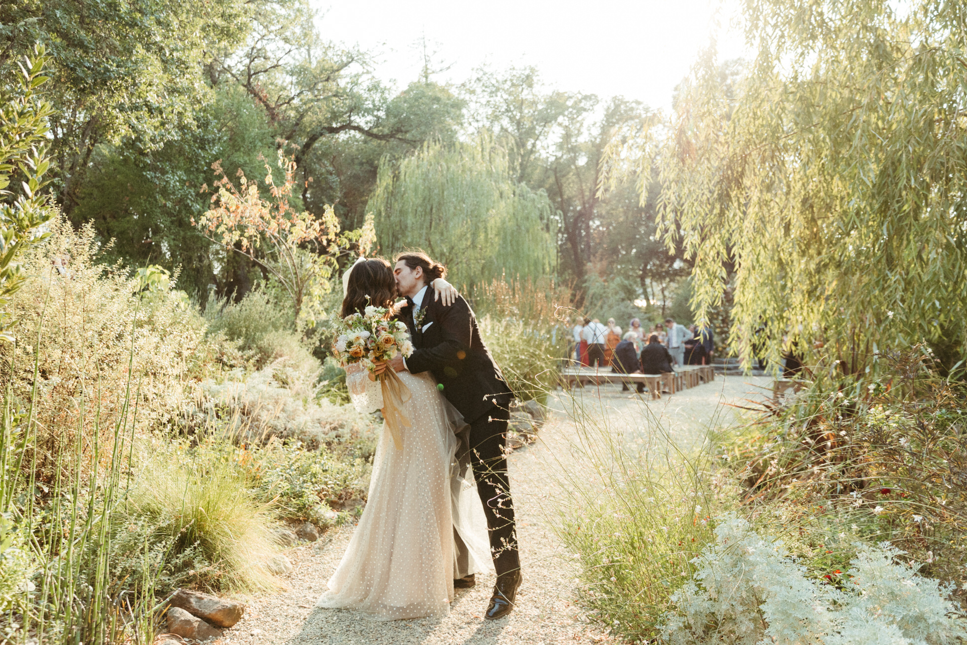 A garden party wedding at Yokayo Ranch in mendocino CA