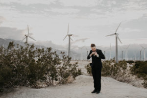 Lindsay and Joels bohemian engagement at Moorten botanical gardens and the palm springs windmills by Kadi Tobin Photography a Palm Springs Wedding Photographer