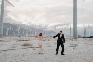Lindsay and Joels bohemian engagement at Moorten botanical gardens and the palm springs windmills by Kadi Tobin Photography a Palm Springs Wedding Photographer