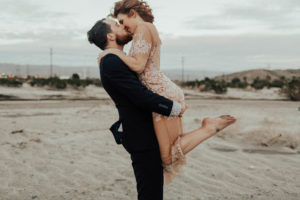 Lindsay and Joels bohemian engagement at Moorten botanical gardens and the palm springs windmills by Kadi Tobin Photography a Palm Springs Wedding Photographer