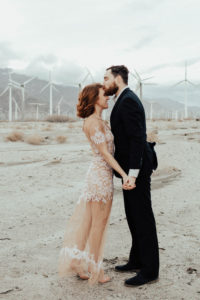 Lindsay and Joels bohemian engagement at Moorten botanical gardens and the palm springs windmills by Kadi Tobin Photography a Palm Springs Wedding Photographer