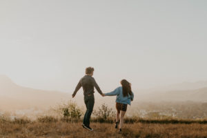 Wild and free engagement at Terrace Hill, in the Central Coast of California San Luis Obispo California Wedding Photographer