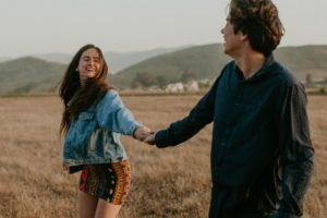 Wild and free engagement at Terrace Hill, in the Central Coast of California San Luis Obispo California Wedding Photographer