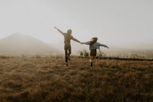 Wild and free engagement at Terrace Hill, in the Central Coast of California San Luis Obispo California Wedding Photographer
