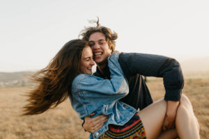 Wild and free engagement at Terrace Hill, in the Central Coast of California San Luis Obispo California Wedding Photographer