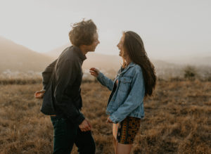 Wild and free engagement at Terrace Hill, in the Central Coast of California San Luis Obispo California Wedding Photographer