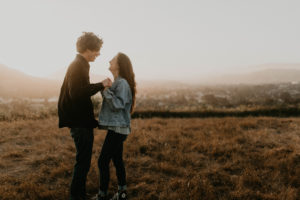 Wild and free engagement at Terrace Hill, in the Central Coast of California San Luis Obispo California Wedding Photographer