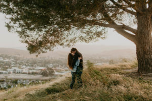 Wild and free engagement at Terrace Hill, in the Central Coast of California San Luis Obispo California Wedding Photographer