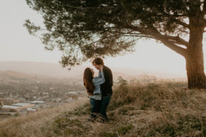 Wild and free engagement at Terrace Hill, in the Central Coast of California San Luis Obispo California Wedding Photographer