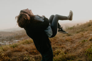 Wild and free engagement at Terrace Hill, in the Central Coast of California San Luis Obispo California Wedding Photographer
