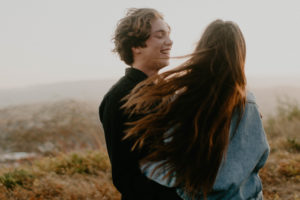 Wild and free engagement at Terrace Hill, in the Central Coast of California San Luis Obispo California Wedding Photographer
