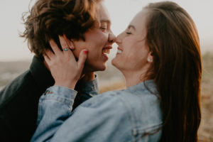 Wild and free engagement at Terrace Hill, in the Central Coast of California San Luis Obispo California Wedding Photographer