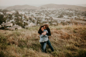 Wild and free engagement at Terrace Hill, in the Central Coast of California San Luis Obispo California Wedding Photographer