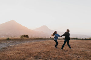 Wild and free engagement at Terrace Hill, in the Central Coast of California San Luis Obispo California Wedding Photographer