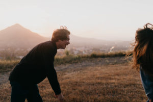 Wild and free engagement at Terrace Hill, in the Central Coast of California San Luis Obispo California Wedding Photographer