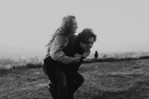 Wild and free engagement at Terrace Hill, in the Central Coast of California San Luis Obispo California Wedding Photographer