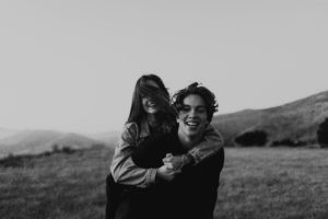 Wild and free engagement at Terrace Hill, in the Central Coast of California San Luis Obispo California Wedding Photographer