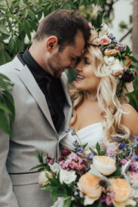 A colorful greenhouse wedding at the five crowns in Corona Del Mar and Crystal cove, California