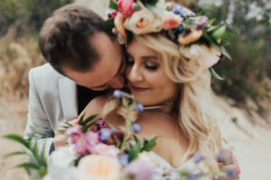 A colorful greenhouse wedding at the five crowns in Corona Del Mar and Crystal cove, California