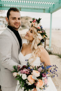 A colorful greenhouse wedding at the five crowns in Corona Del Mar and Crystal cove, California