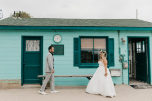 A colorful greenhouse wedding at the five crowns in Corona Del Mar and Crystal cove, California
