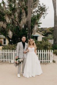 A colorful greenhouse wedding at the five crowns in Corona Del Mar and Crystal cove, California