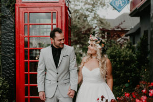 A colorful greenhouse wedding at the five crowns in Corona Del Mar and Crystal cove, California