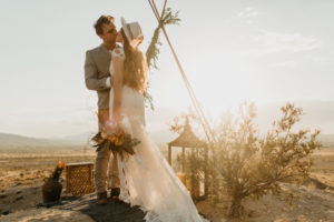 Western Bohemian wedding inspiration in Joshua Tree by Kadi Tobin