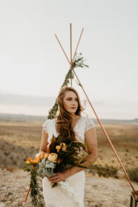 Western Bohemian wedding inspiration in Joshua Tree by Kadi Tobin