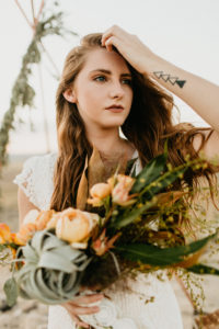 Western Bohemian wedding inspiration in Joshua Tree by Kadi Tobin