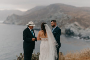 Romantic and Inspirational Catalina Island Elopement on the remote side of the island shark harbor