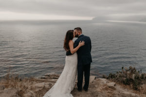 Romantic and Inspirational Catalina Island Elopement on the remote side of the island shark harbor