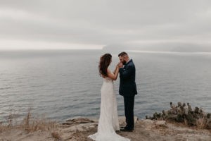 Romantic and Inspirational Catalina Island Elopement on the remote side of the island shark harbor