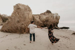 A dreamy sunrise malibu elopement at el matador beach