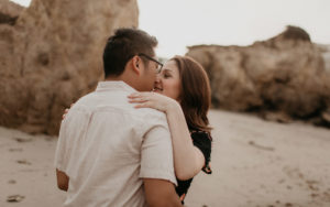 A dreamy sunrise malibu elopement at el matador beach