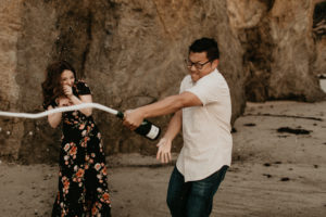 A dreamy sunrise malibu elopement at el matador beach