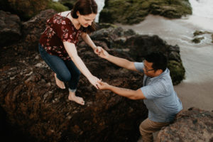 A dreamy sunrise malibu elopement at el matador beach